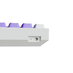 KRAKEN KEYBOARDS PURPLE CLOUD Edition Kraken Pro 60 | White & Purple 60% HOT SWAPPABLE Mechanical Gaming Keyboard for Gaming On PC, Xbox, Playstation & MAC (Purple Cloud | Silver Switches)