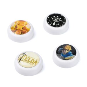 dlseego thumb grip caps suitable for switch/switch lite/switch oled console, abs material joycon analog controller protective covers 4pcs button joystick hard caps-praying princess and knight white