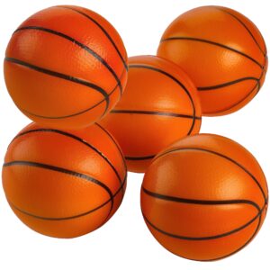 Mini Basketball Stress Balls - (Pack of 24) 2.5 Inch Small Foam Basketballs for Kids, Sports Theme Party Favor Toys Birthday Party Game, Stress Relief Squeeze Balls, Stocking Stuffers