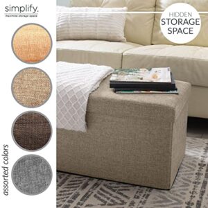 Simplify Polypropylene Storage Ottoman, Natural (F-0637-NATURAL)