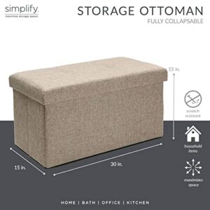 Simplify Polypropylene Storage Ottoman, Natural (F-0637-NATURAL)