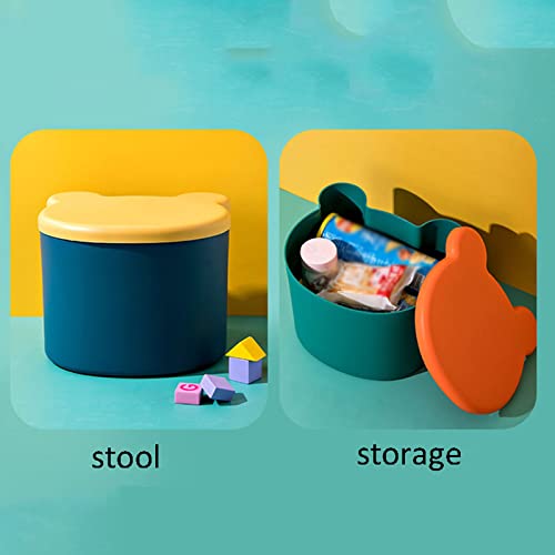 Multipurpose Stool Small Storage Box Storage Stool Household Closet Folding Storage Basket Storage Footstool for Toys Organizer Storage Stool Creative Stool