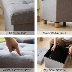 Ottoman Stool Sofa Stool Foot Rest Stool Folding Storage Footstool,upholstered Ottoman Pouffe Padded Seat Footrest Stool With 4 Wooden Legs For Living Room Bedroom Hallway White 60x38x34cm ( Color : W