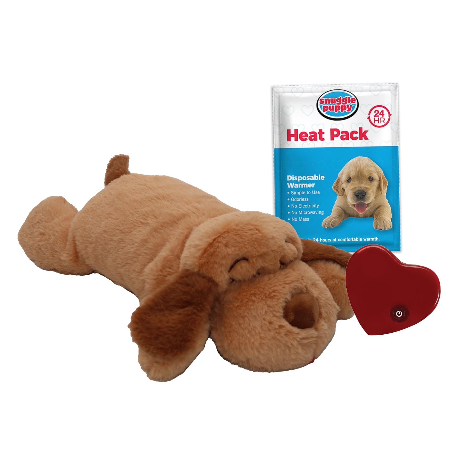 SmartPetLove Limited Edition - Original Snuggle Puppy Heartbeat Stuffed Toy for Dogs. Pet Anxiety Relief and Calming Aid, Comfort Toy for Behavioral Training in Sleeping Biscuit