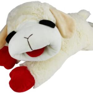 Multipet INTERNATIONAL 843140 Lambchop Plush Squeak Toy Mini for Pets, 6-Inch, White, Small