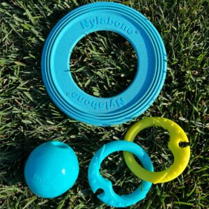 Nylabone Power Play Puppy Gum-a-Ball, Puppy Ball - Interactive Puppy Enrichment Toys - Puppy Must Haves (1 Count)