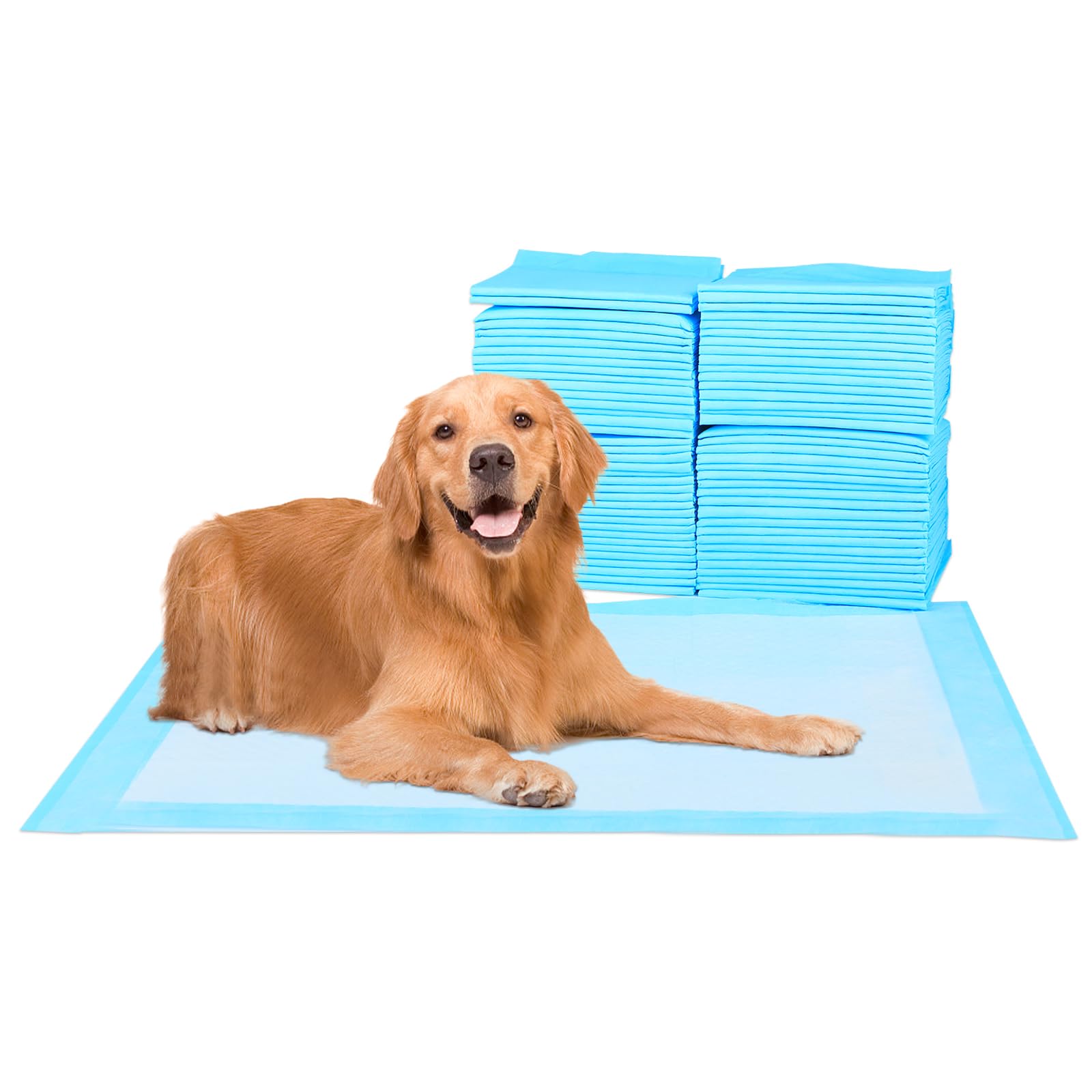 ScratchMe Super Absorbent Waterproof Dog and Puppy Pet Training Pad, Housebreaking Pet Pad,Blue (23.6"x23.6"（40PCS）)