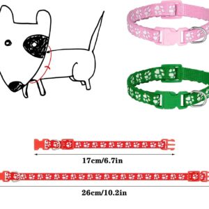 Chenkaiyang 12 Pack Puppy Collars for Litter, Adjustable Puppy ID Collars Soft Nylon Whelping Collars for Newborn Litter Puppy Pets