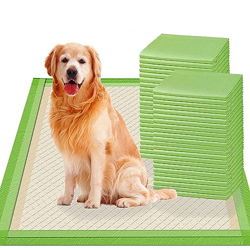 Gardner Pet Pee Pads for Dogs Extra Large 28"x34", XL Thicker ECO Green Disposable Xlarge Puppy Training Pads Super Absorbent Full Edge-Wrapping Pad for Dogs, Puppies, Doggie, Cats, Rabbits-(30 Count)