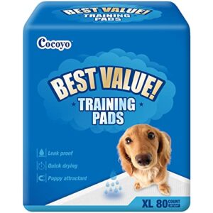 cocoyo best value training pads, 28" by 34" xl, 80 count
