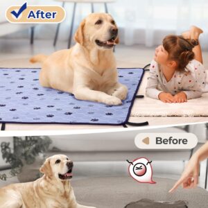 Fostanfly Washable Pee Pads for Dogs, 2 Pack 28''*34'' Large Ultra-Absorbent and Leak-Proof Reusable Potty Training Pads Puppy Pads Dog Pee Pads for Dogs and Cats of Add 8 Lanyards