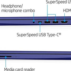2022 HP Stream 14in laptop, Intel Celeron N4020 Dual-Core Processor, 4GB DDR4 Memory, 192GB storage(64GB eMMC+64GB card),HDMI,WiFi,Webcam,Bluetooth,1-Year Microsoft 365,Win10 S,Indigo Blue|NoCo bundle