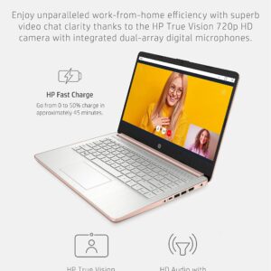 HP Stream 14-inch Laptop for Student and Business - Intel Quad-Core Processor, 16GB RAM, 320GB Storage (64GB eMMC + 256GB Card), 1-Year Office 365, Webcam, 11H Long Battery Life, Wi-Fi, Win11 H in S