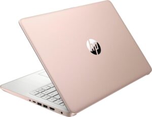 hp 2022 stream 14" hd brightview laptop, intel celeron n4120, 16gb ram, 320gb storage(64gb emmc+256gb micro sd), intel hd graphics, 720p webcam, 1 year office 365, rose gold, win 11