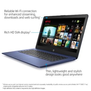 HP 2022 Stream 14" HD Slim and Light Laptop, Intel Celeron N4000 Processor, 4GB RAM, 64GB eMMC, HDMI, Wi-FI, Webcam, Bluetooth, 1 Year Office 365, Windows 10 S, Royal Blue, IFT 32GB Flash Drive