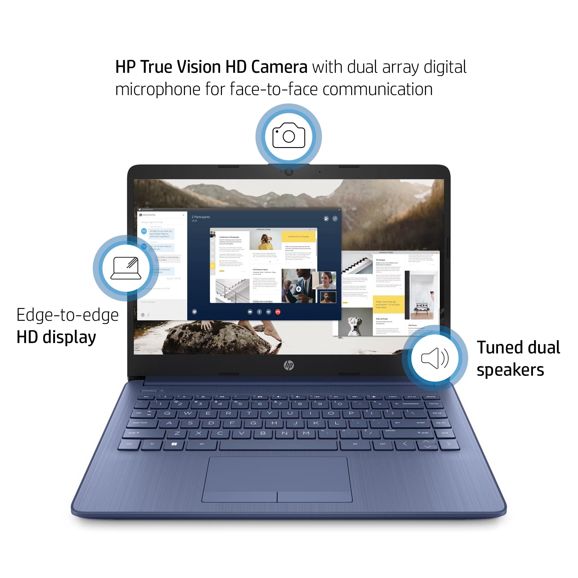 HP Stream 14-CF21 Laptop 2022 14” 1366 x 768 Display Intel Celeron N4120, 4-core, Intel UHD Graphics, 32GB DDR4, 64GB SSD, Wi-Fi 5, Office 365 Personal 1-Year Subscription Windows 11 Pro