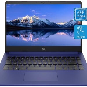 HP Stream Touchscreen Laptop,14 HD(1366x768) Display, Intel Celeron N4020, 2-Core, 2.8 GHz,4GB RAM, 128GB Storage(64GB eMMC+64GB Card), 1-Year Microsoft 365, Win11, Indigo Blue, W/GaLiMu