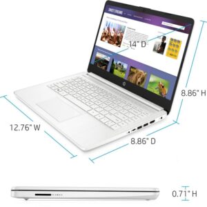 HP STREAM 14-DQ0002DX Laptop 2022 New, 14" 1366x768 Display, Intel Celeron N4020 2-Core, UHD Graphics, 4GB DDR4, 64GB SSD, Wi-Fi 5, Card Reader, Win10 Home, COU 32GB USB