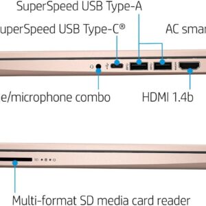 HP Stream 14inch HD Laptop, Intel Celeron N4120 Dual-Core Processor, 32GB DDR4 Memory, 128GB Storage(64GB eMMC+64GB Card), WiFi, Webcam, Bluetooth, Win 11, Rose Gold (Renewed)