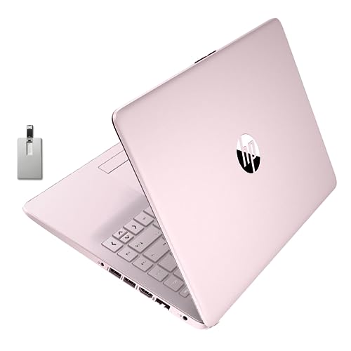 HP Stream 14" HD BrightView Laptop, Intel Celeron N4020 Processor, 16GB RAM, 64GB SSD, Intel HD Graphics, 720p HD Webcam, 1 year Office 365, Pink, Win 11, 32GB Hotface USB Card