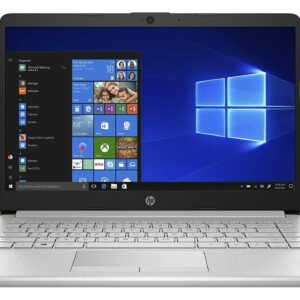 HP Stream 14" HD Laptop, AMD Athlon Silver 3050U Processor, 8GB RAM, 128GB SSD, 720p HD Webcam, AMD Radeon Graphics, Bluetooth, Windows 10 Home, Silver, 32GB Hotface USB Card