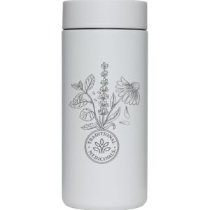 Traditional Medicinals - Miir 360 Traveler Stainless Steel Double-Wall Vacuum Insulated Tumbler, White, 12 Fluid Ounces