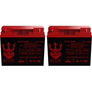 Neptune Power Products Replacement for CruzIn Cooler 500 Watt 12V 18Ah SLA Electric Scooters Battery - 2 Pack