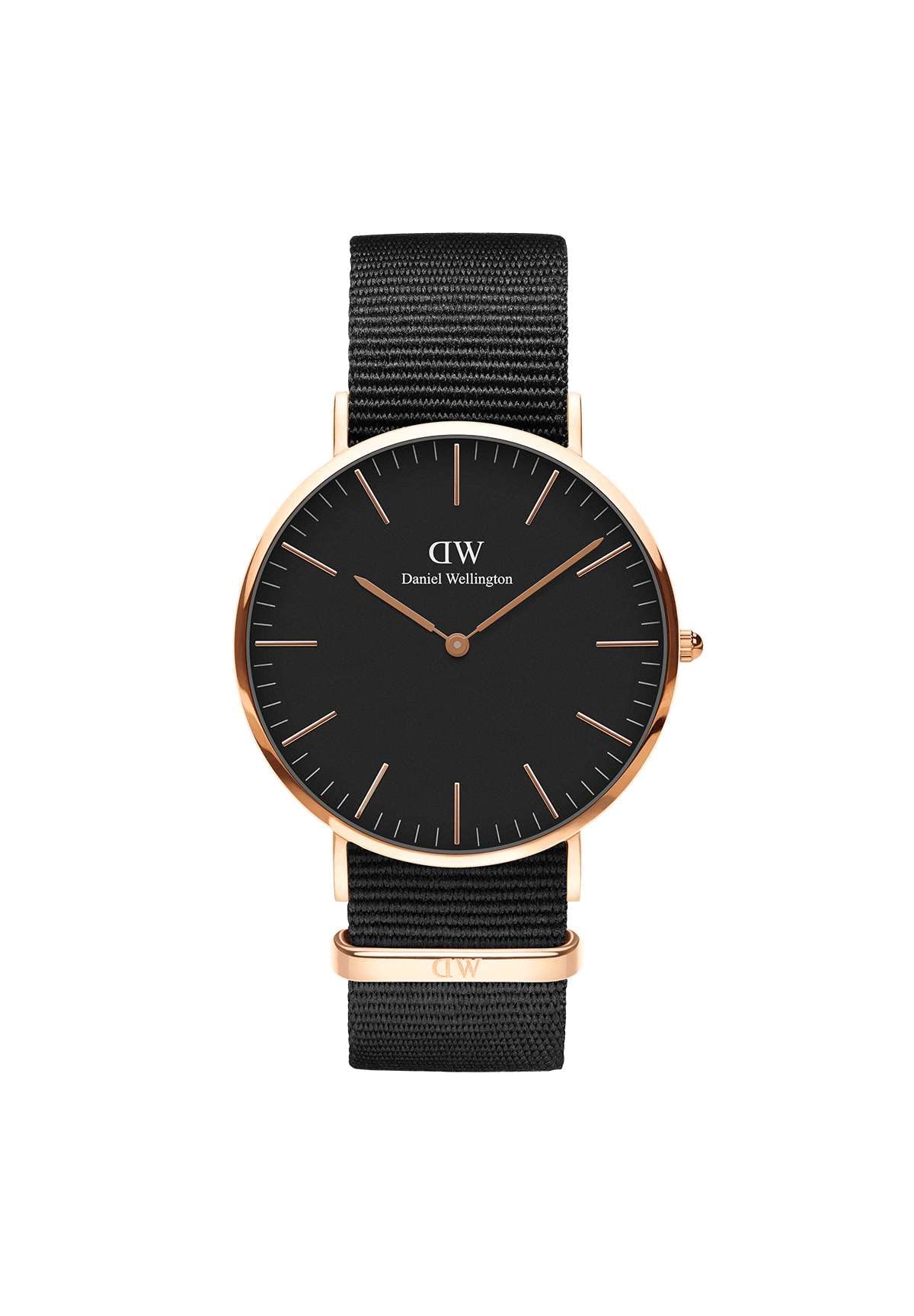 Daniel Wellington Classic Cornwall 40mm Men's Watch, DW Classic Fabric (Polyester) Rose Gold Watch for Men