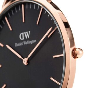 Daniel Wellington Classic Cornwall 40mm Men's Watch, DW Classic Fabric (Polyester) Rose Gold Watch for Men