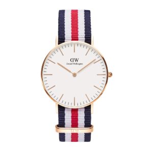 Daniel Wellington Classic Canterbury 40mm Men's Watch, DW Classic Fabric (Polyester) Rose Gold Watch for Men