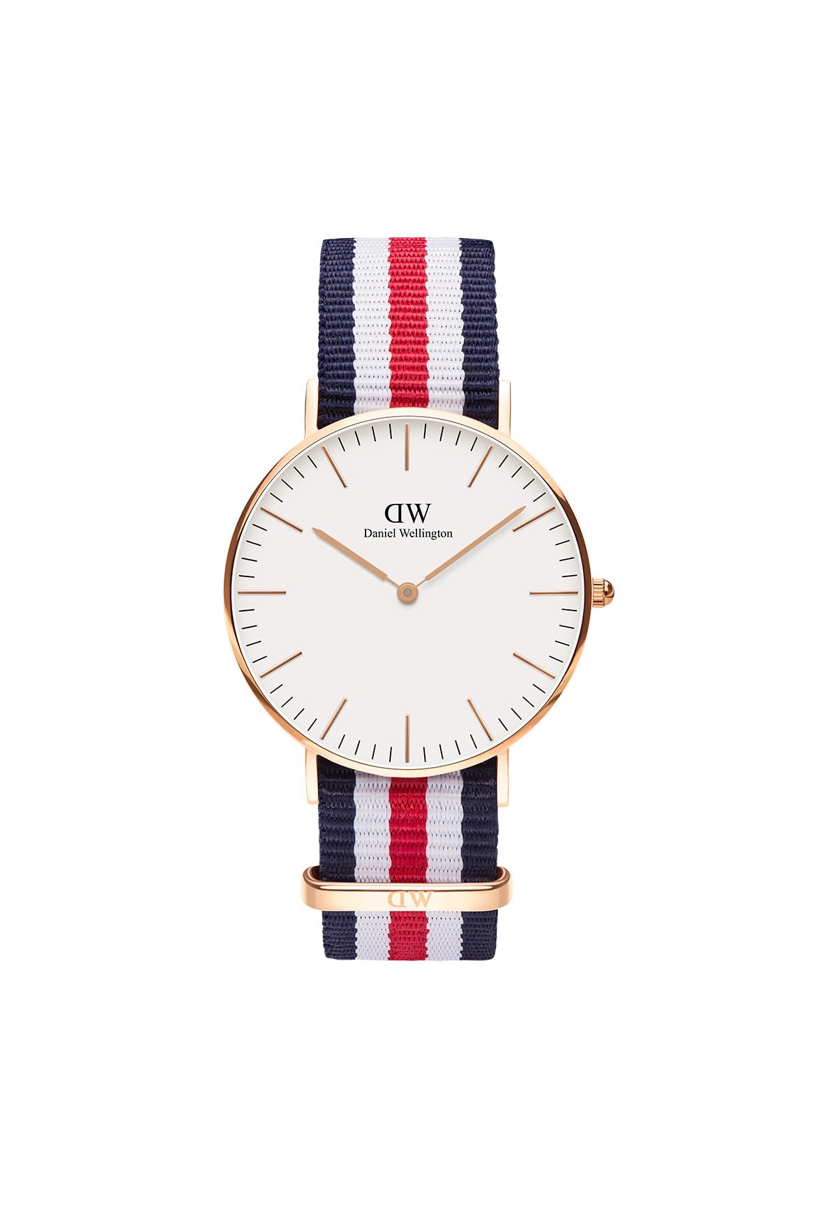 Daniel Wellington Classic Canterbury 40mm Men's Watch, DW Classic Fabric (Polyester) Rose Gold Watch for Men