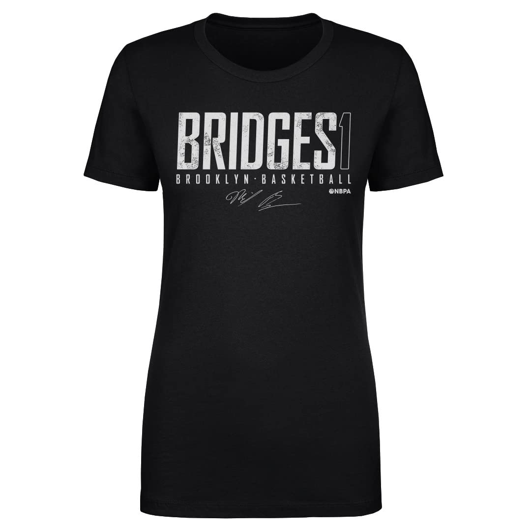 500 LEVEL Mikal Bridges Women's T-Shirt (Women's T-Shirt, Medium, Black) - Mikal Bridges Brooklyn Elite WHT