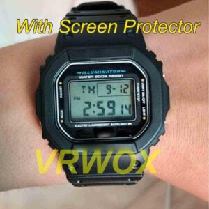 VRWOX 3-Pcs TPU Screen Protector For DW5600 GW-B5600 Watch, Full Coverage Screen Protector HD Clear Anti-Bubble and Anti-Scratch For (DW-5600)