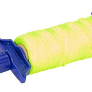 Marshalltown Mason's Line Winder, with Handle and 500FT Yellow Braided Line, Refillable, Made in The USA, LWML339