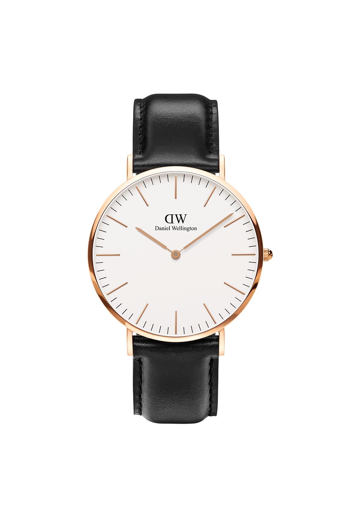 Daniel Wellington Classic Sheffield 40mm Men's Watch, DW Classic Leather Rose Gold Watch for Men
