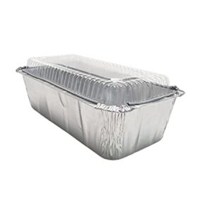 KitchenDance Disposable D & W Fine Aluminum Closeable Loaf Pan with Dome Lid - 33 Ounces Non-stick Aluminum Foil Pans Cakes, Cobblers - Baking Pan Perfect for Baking,Preparing Food, 212P, 500 Count