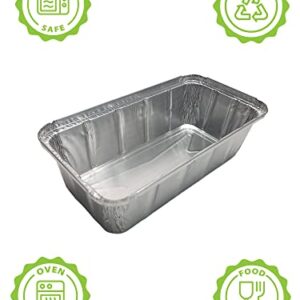 KitchenDance Disposable D & W Fine Aluminum Closeable Loaf Pan with Dome Lid - 33 Ounces Non-stick Aluminum Foil Pans Cakes, Cobblers - Baking Pan Perfect for Baking,Preparing Food, 212P, 500 Count