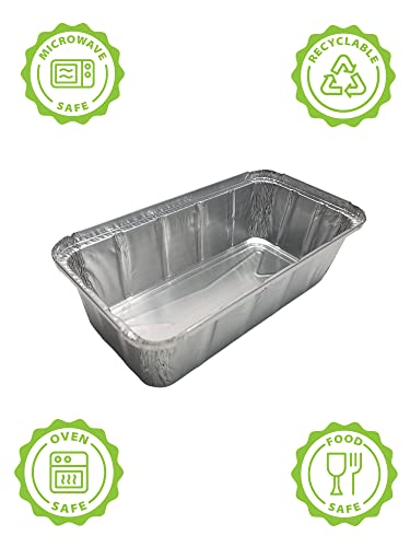 KitchenDance Disposable D & W Fine Aluminum Closeable Loaf Pan with Dome Lid - 33 Ounces Non-stick Aluminum Foil Pans Cakes, Cobblers - Baking Pan Perfect for Baking,Preparing Food, 212P, 500 Count