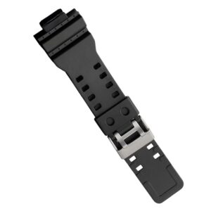 Natural Resin Replacement Watch Band Strap for Casio Mens G-Shock G-8900/GLS-8900/GR-8900/GW-8900/GD-100/GD-110/GD-120/GA-110/100/120/200/150/GLS-100/GA-300 (Black)