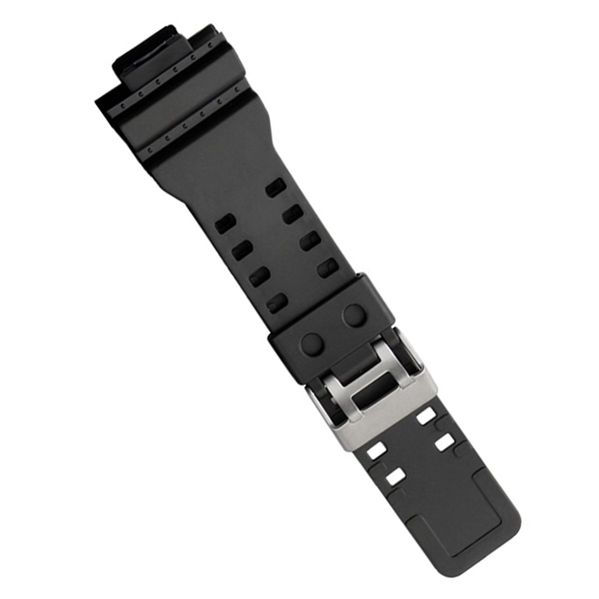 Natural Resin Replacement Watch Band Strap for Casio Mens G-Shock G-8900/GLS-8900/GR-8900/GW-8900/GD-100/GD-110/GD-120/GA-110/100/120/200/150/GLS-100/GA-300 (Black)