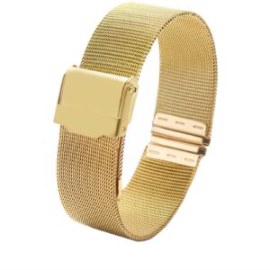 coepmg milanese loop female simple watchband 12 13 14 15 16 17 18 19 20 22mm metal weave fashion trend bracelet for dw ar watchband (color : gold, size : 17mm)