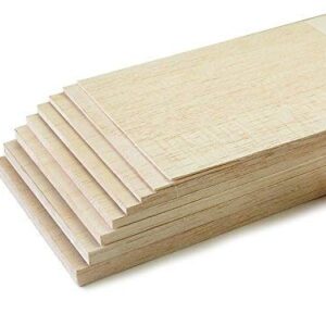 Dancing Wings Hobby AAA+ Balsa Wood Sheet Special for RC Airplane and Boat Model DIY Balsa Wood Sheet Pieces 500mm(Long) 100(Wide) mm and 8.0mm (Thickness) (LS-QM-02-008)