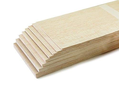 Dancing Wings Hobby AAA+ Balsa Wood Sheet Special for RC Airplane and Boat Model DIY Balsa Wood Sheet Pieces 500mm(Long) 100(Wide) mm and 8.0mm (Thickness) (LS-QM-02-008)