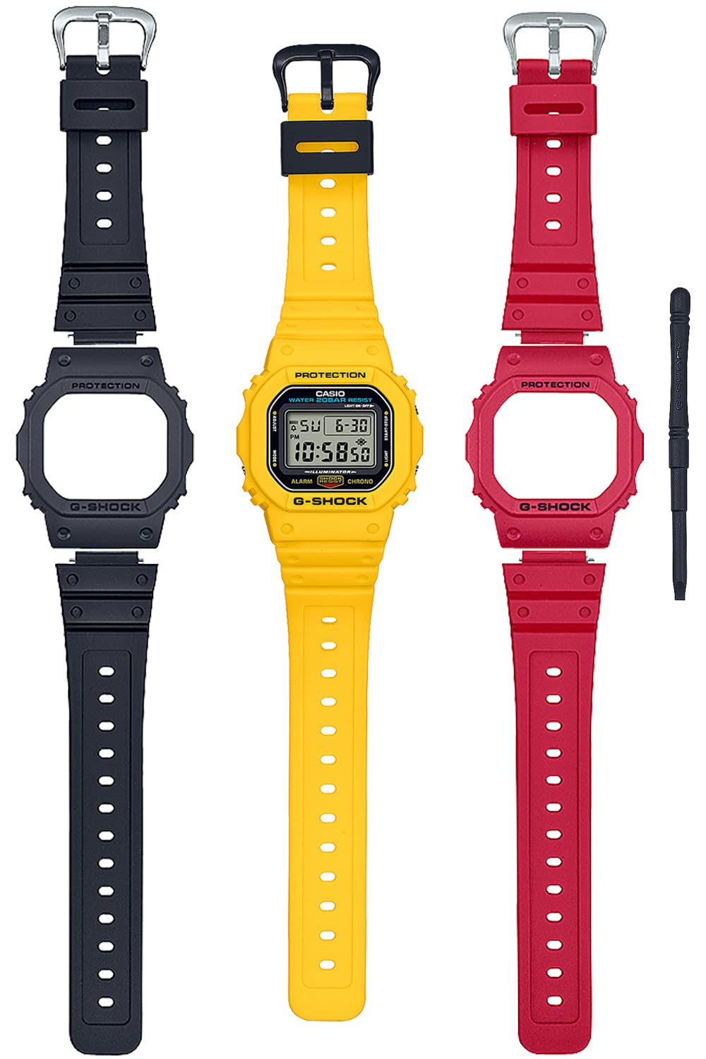 CASIO G-Shock DWE-5600R-9JR [DW-5600 Revival Color Bezel Band Set] Watch Shipped from Japan