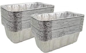 pactogo loaf pans - disposable aluminum foil 1 1/2 lb. bread tins 8.5" x 4.5" x 2.3" (pack of 500)