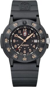 luminox - original navy seal xs.3001.evo.or - mens watch 43mm - dive watch in black date function - 200m water resistant - mens watches - made in switzerland