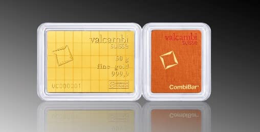 Valcambi 1gram Combibar .999 Fine Gold Bar