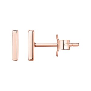 pavoi 14k gold plated mini bar stud earrings - rose