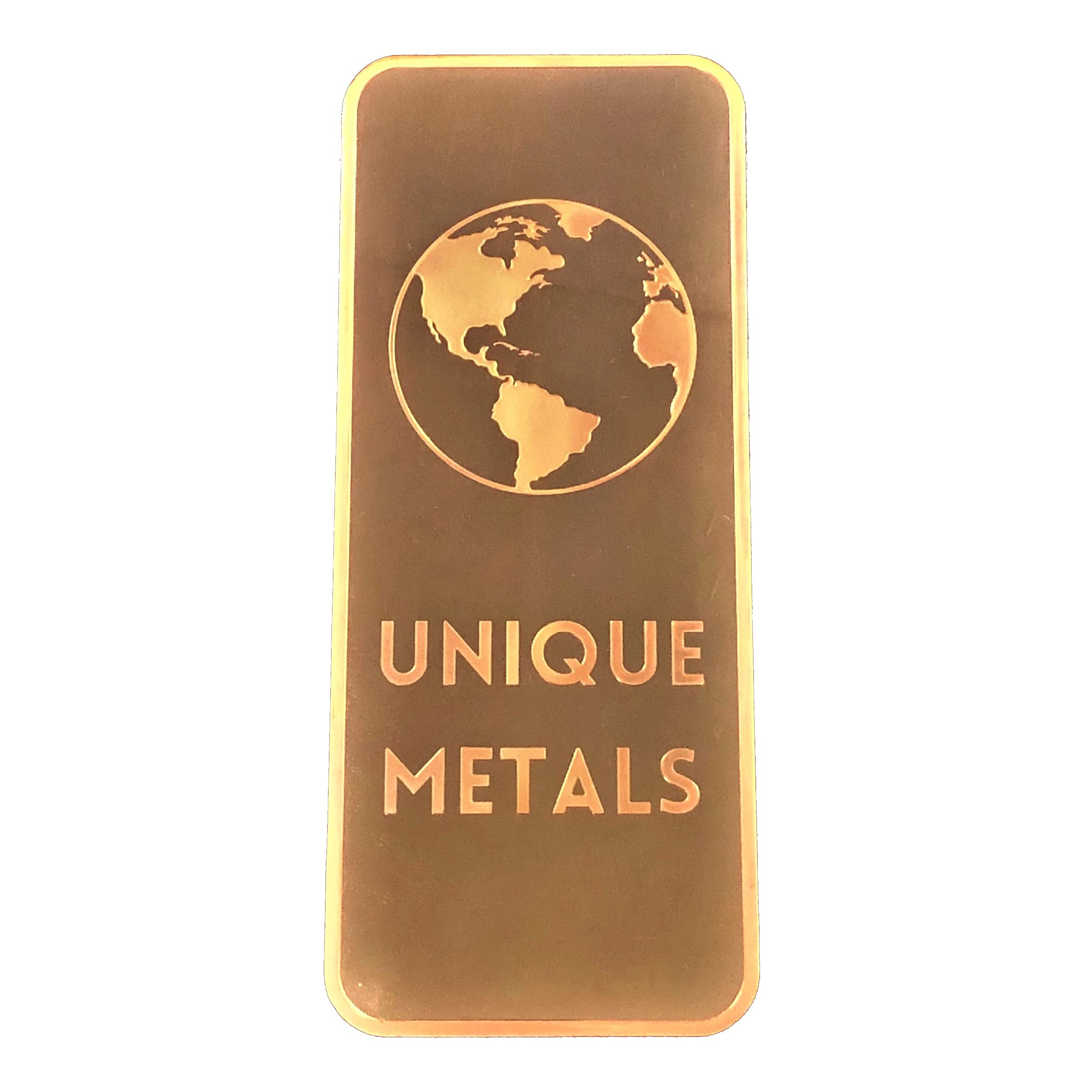 1 Pound .999 Pure Copper Bar Bullion with Element Design - Unique Metals