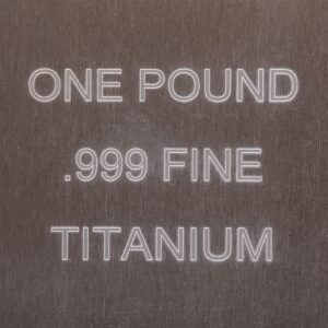 Titanium Bar - 1lb Laser Engraved .999 Pure Bullion Bar Chemistry Element Design by Unique Metals